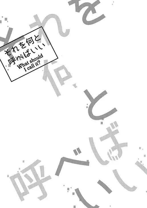 それを何と呼べばいい 2ページ