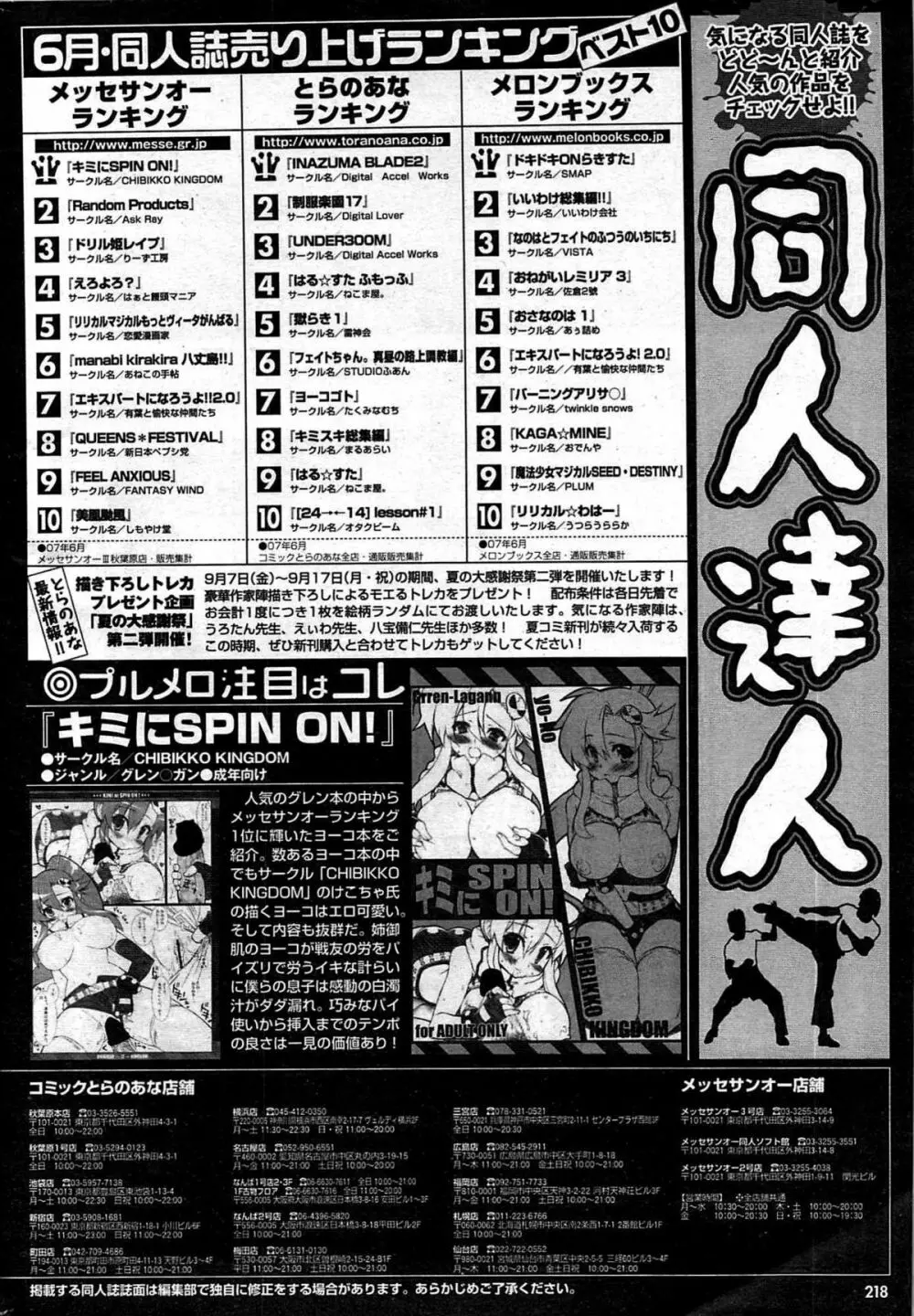 COMIC プルメロ 2007年10月号 vol.10 217ページ