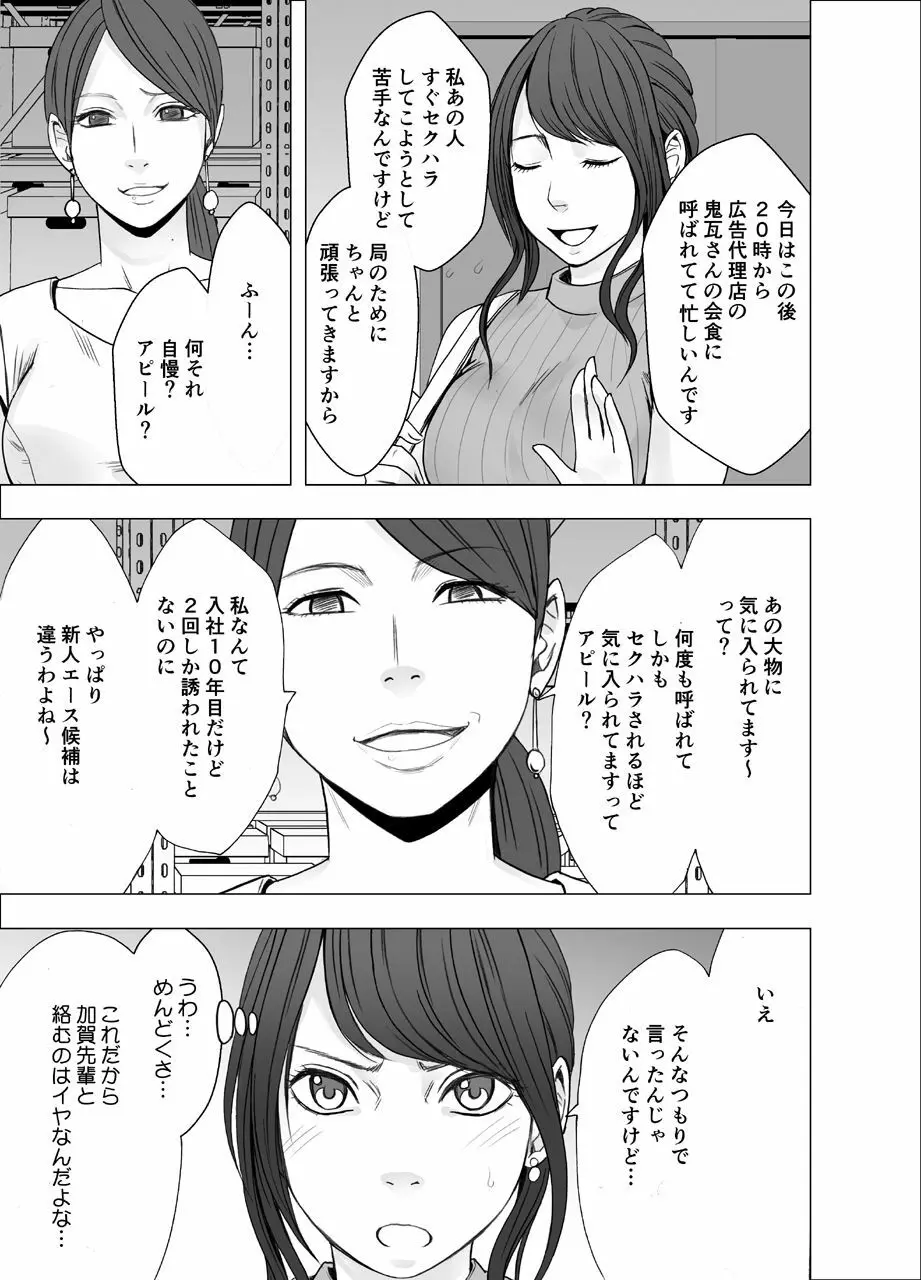 気が強い女子アナウンサーが屈辱に耐えられなくなるまで レズ苛め編 8ページ