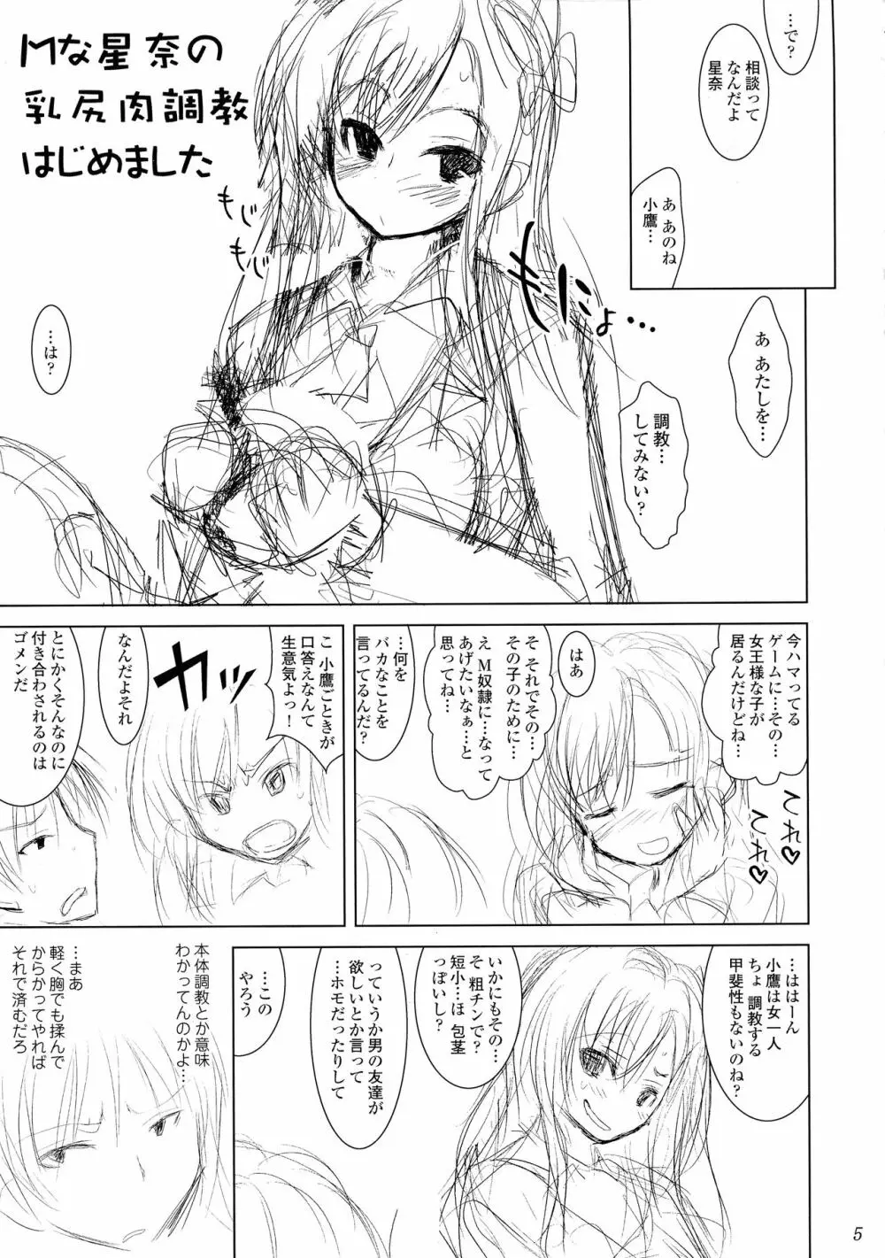 Mな星奈の乳尻肉調教はじめました 4ページ