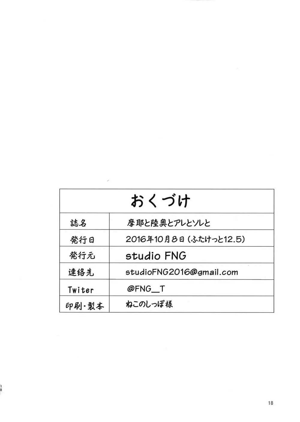 摩耶と陸奥とアレとソレと 18ページ