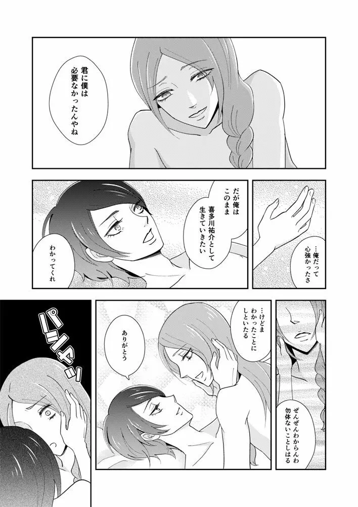 【Web再録】主喜多・初期案祐介メイン（？）漫画 23ページ