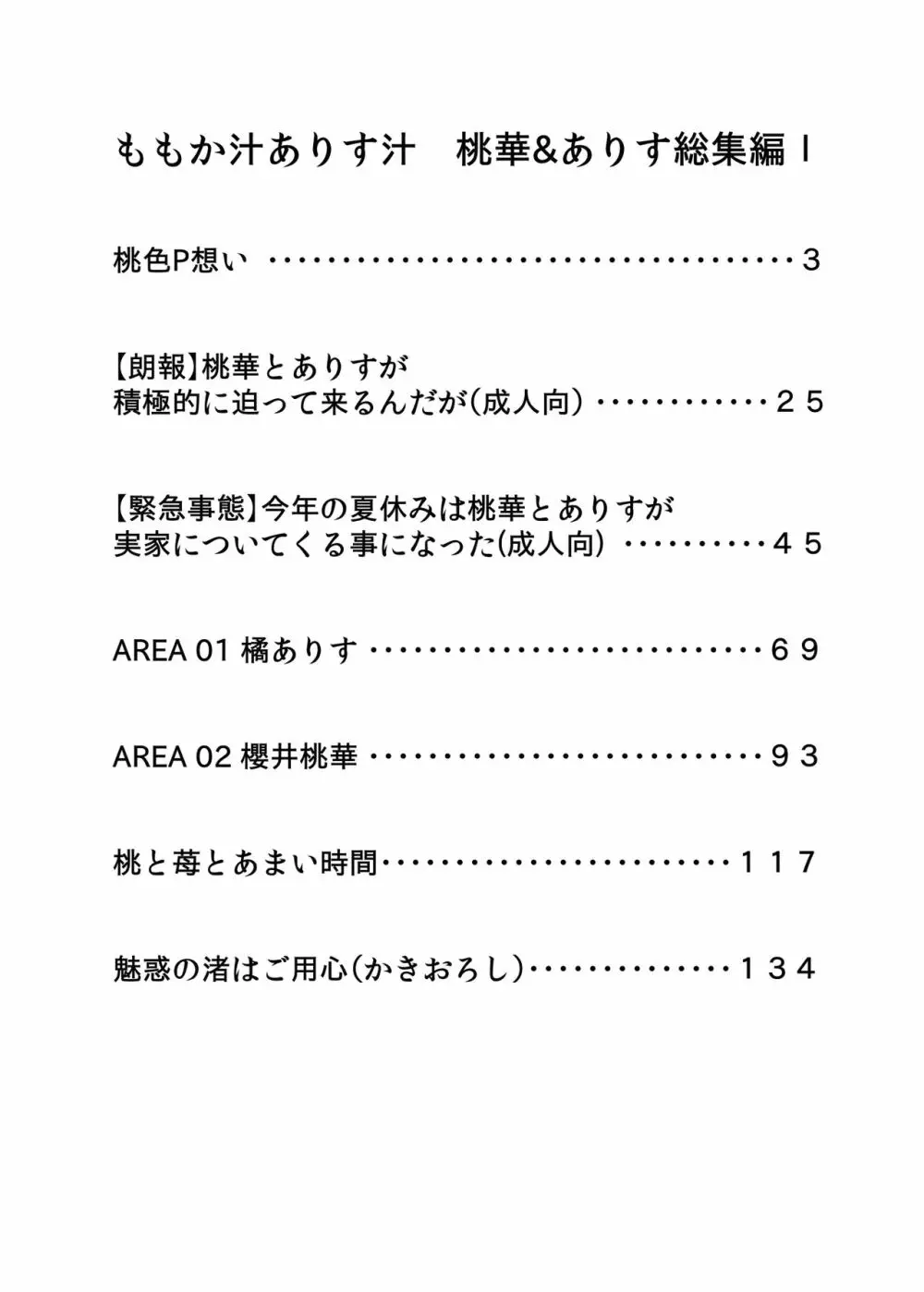 ももか汁ありす汁 桃華&ありす総集編I 2ページ