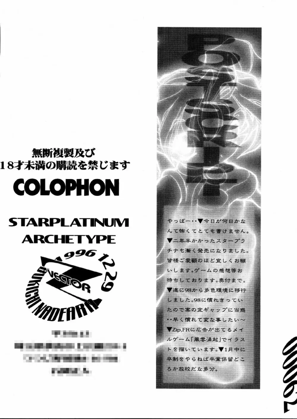 STAR PLATINUM ARCETYPE 62ページ