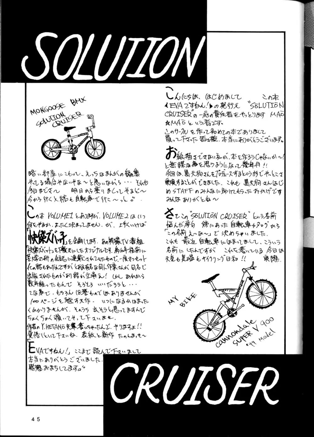 EVAですねん！ SOLUTION CRUISER VOLUME. 1 44ページ