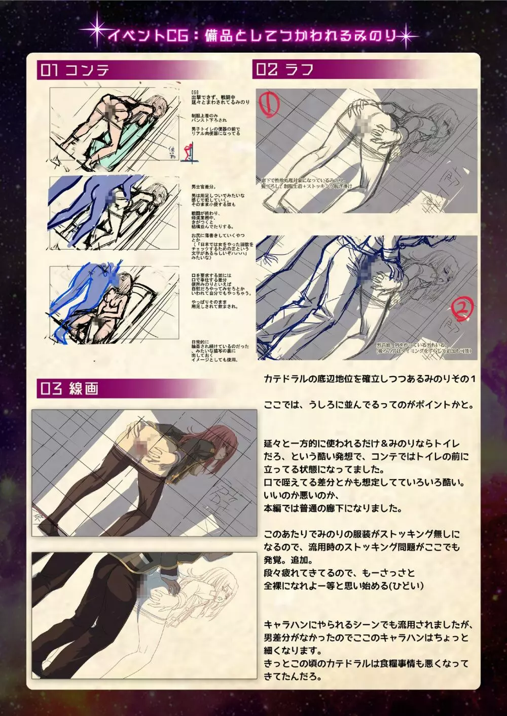 【魔法少女消耗戦線DEADΩAEGIS】デジタルラフ原画集 53ページ