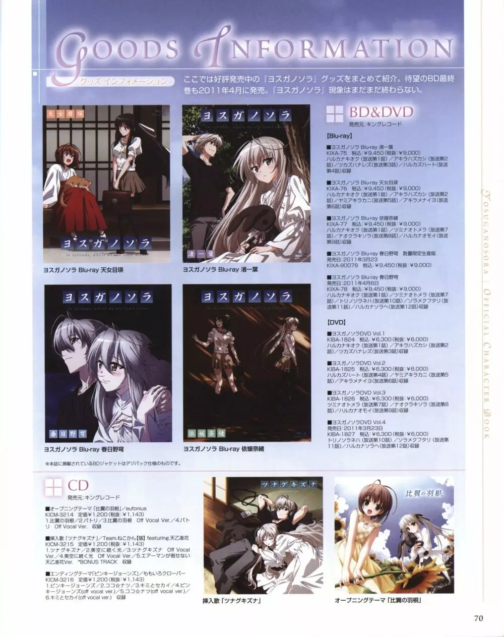 ヨスガノソラ OFFICIAL CHARACTER BOOK 70ページ