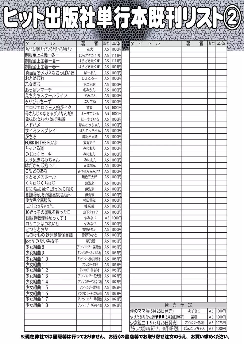 COMIC 阿吽 2021年6月号 518ページ