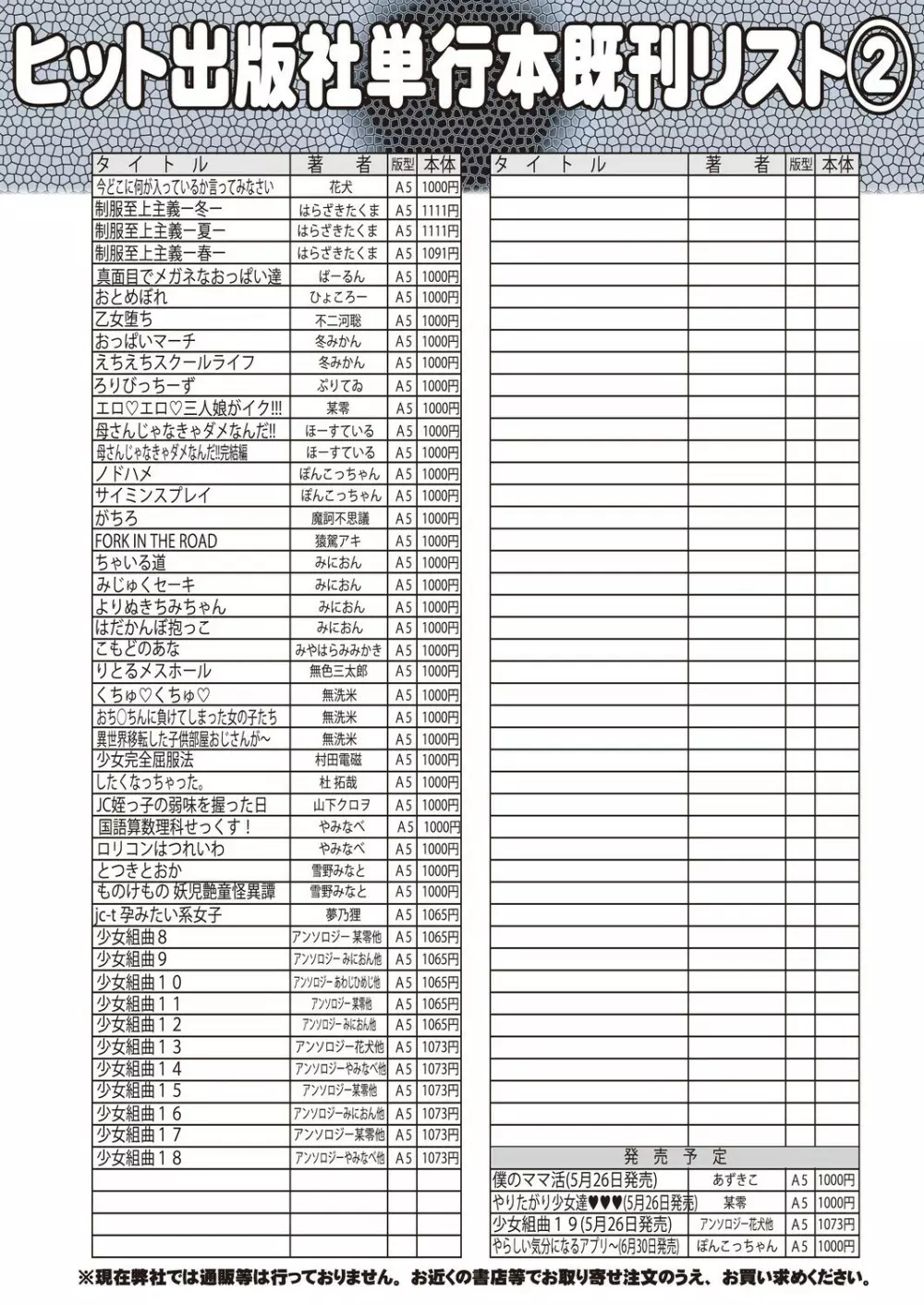 COMIC 阿吽 2021年6月号 518ページ