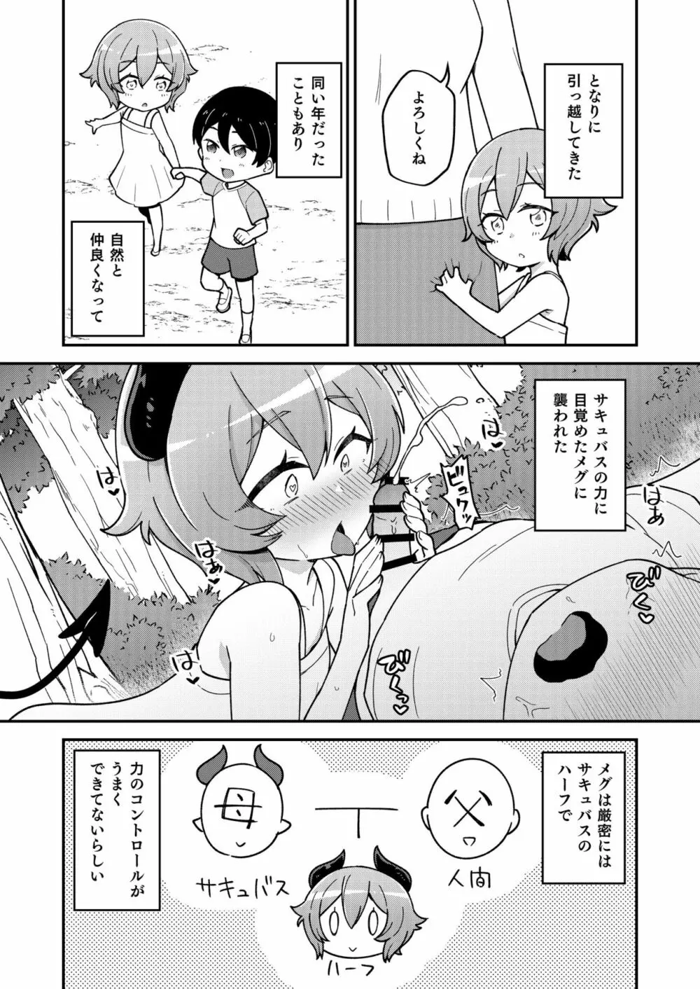 幼なじみのサキュバスといちゃラブえっちする本 7ページ