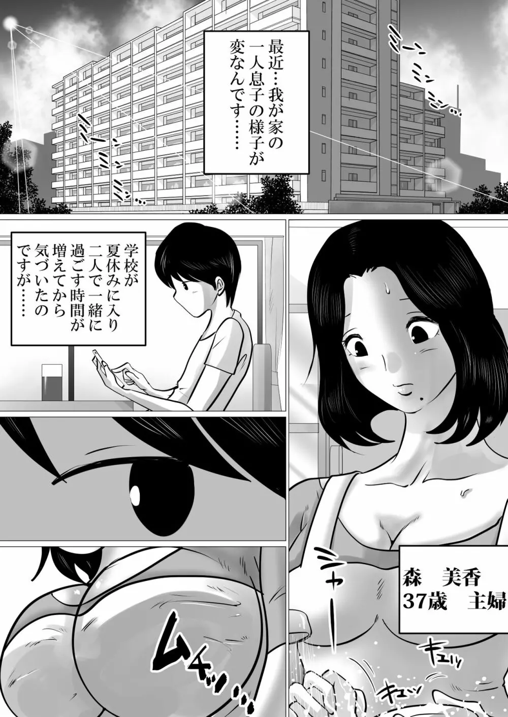 実の母子で背徳SEXをしまくった、とある夏の一日。 2ページ