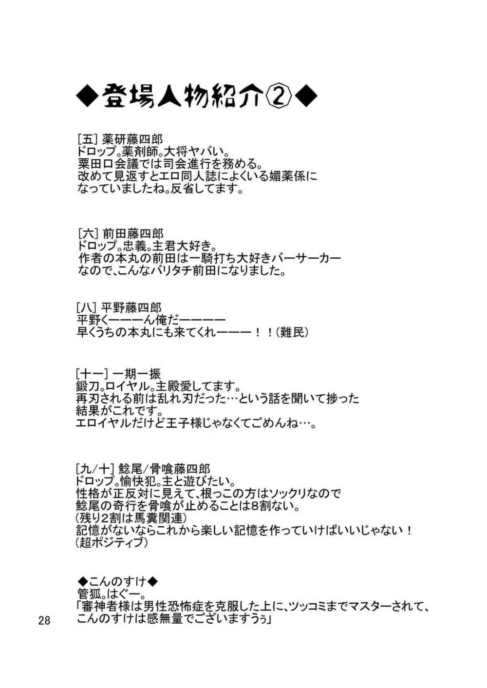 男性恐怖症のふたなり女審神者が粟田口刀剣に囲われるまで。 28ページ