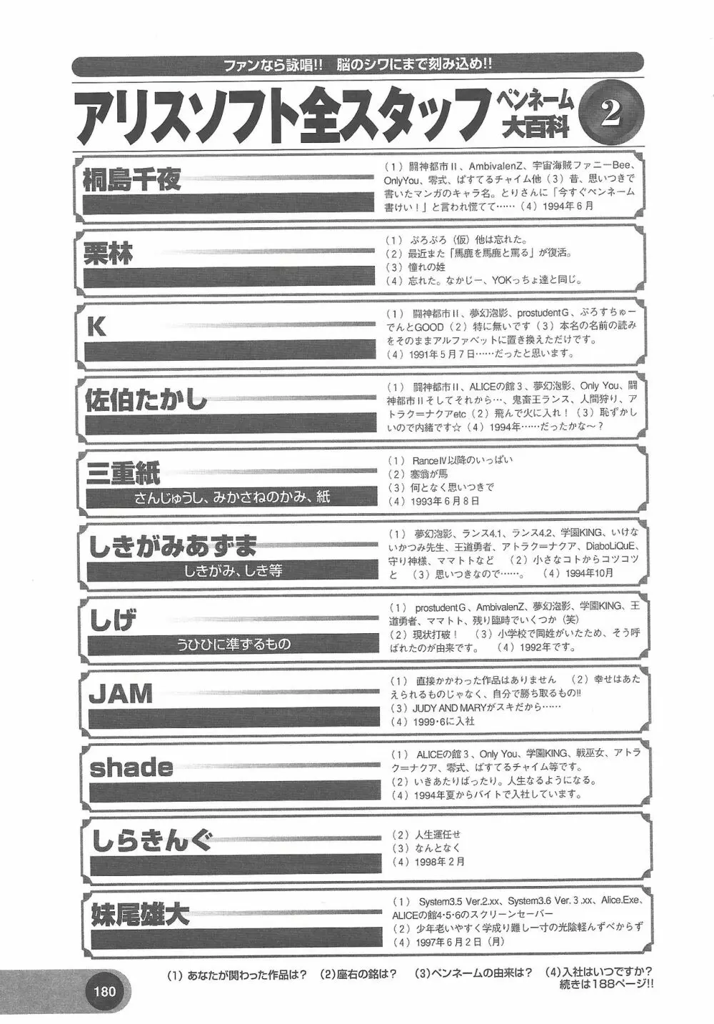 アリスソフト公式完全必勝ガイド2 182ページ