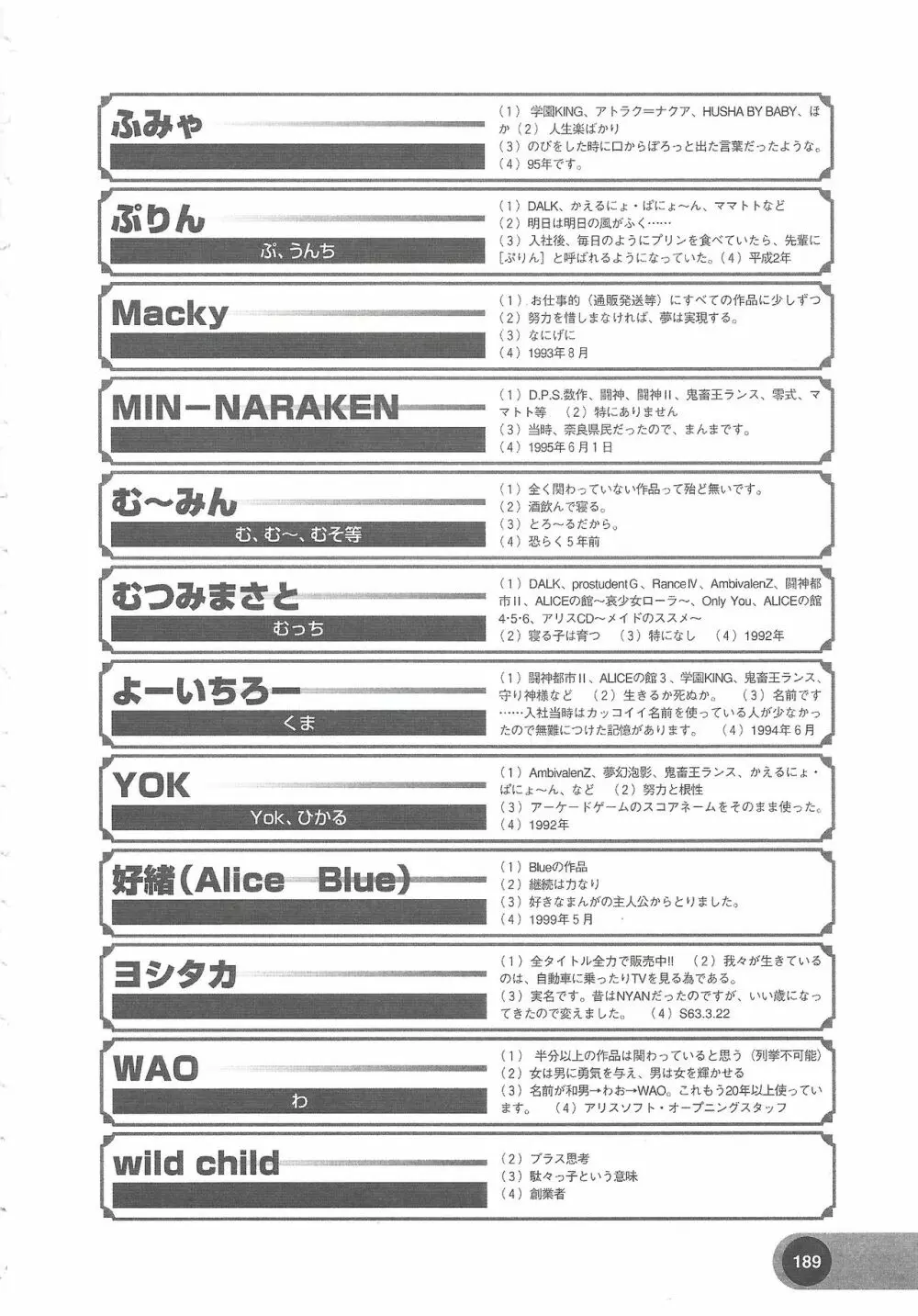 アリスソフト公式完全必勝ガイド2 191ページ