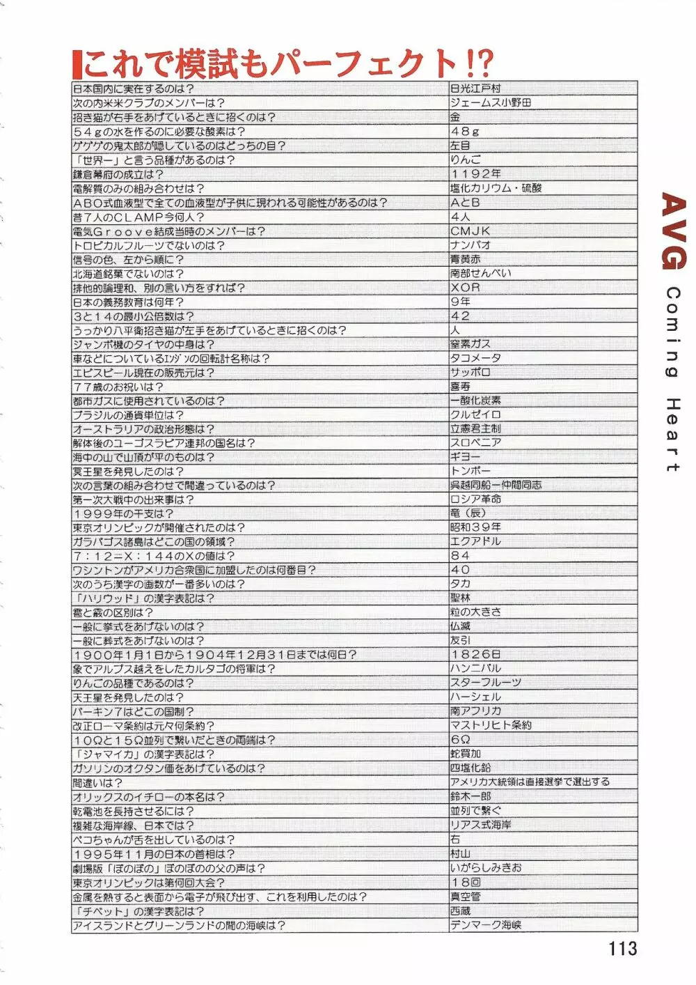 パソコン美少女ソフト攻略データブック 攻略王2 113ページ