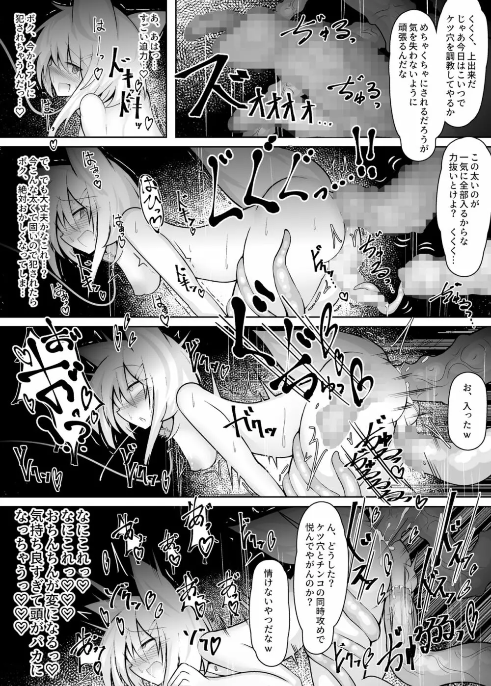 ふたなり化獣少女 触手調教本 13ページ