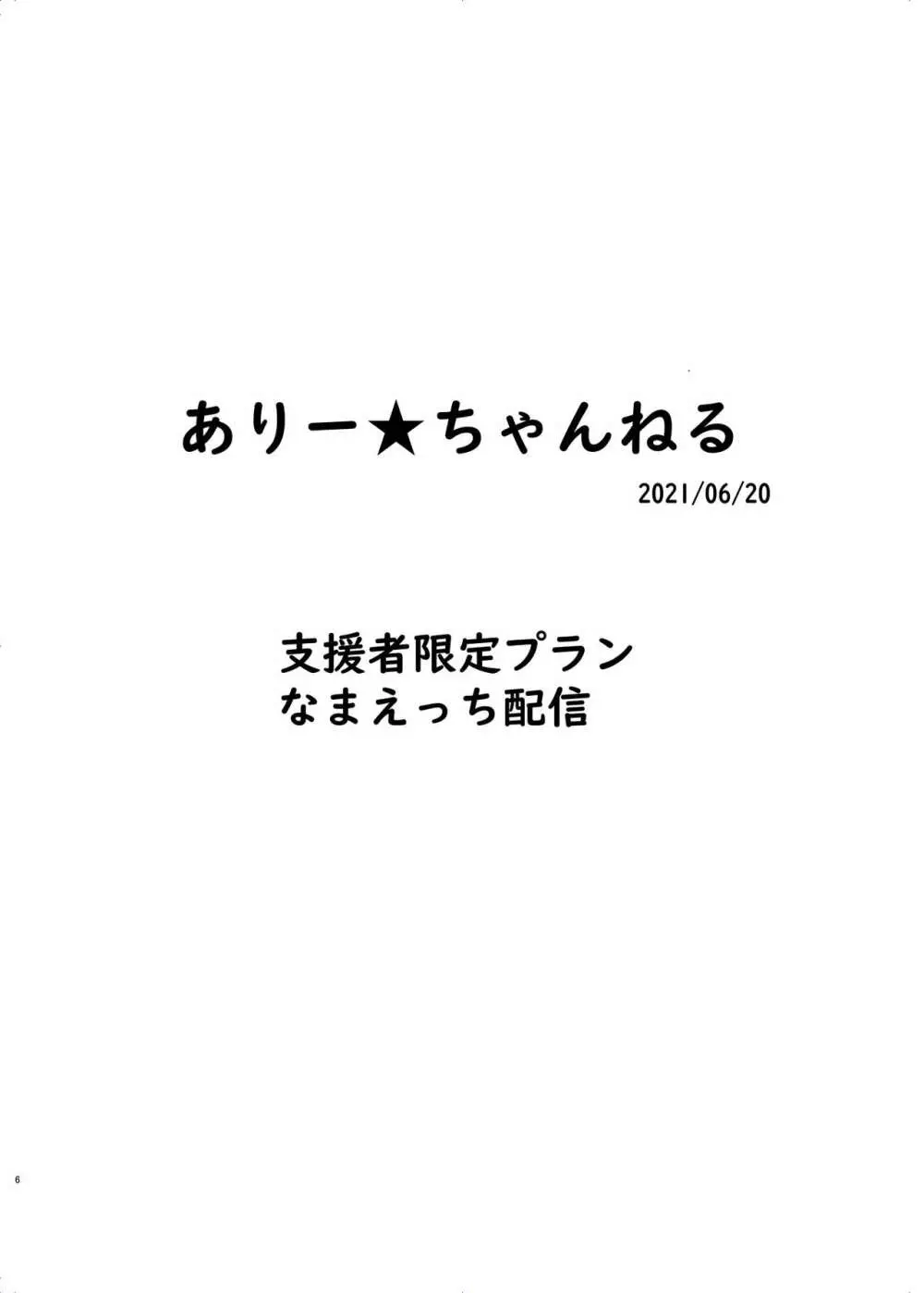 ありー★ちゃんねる20210620支援者限定プランなまえっち配信 6ページ