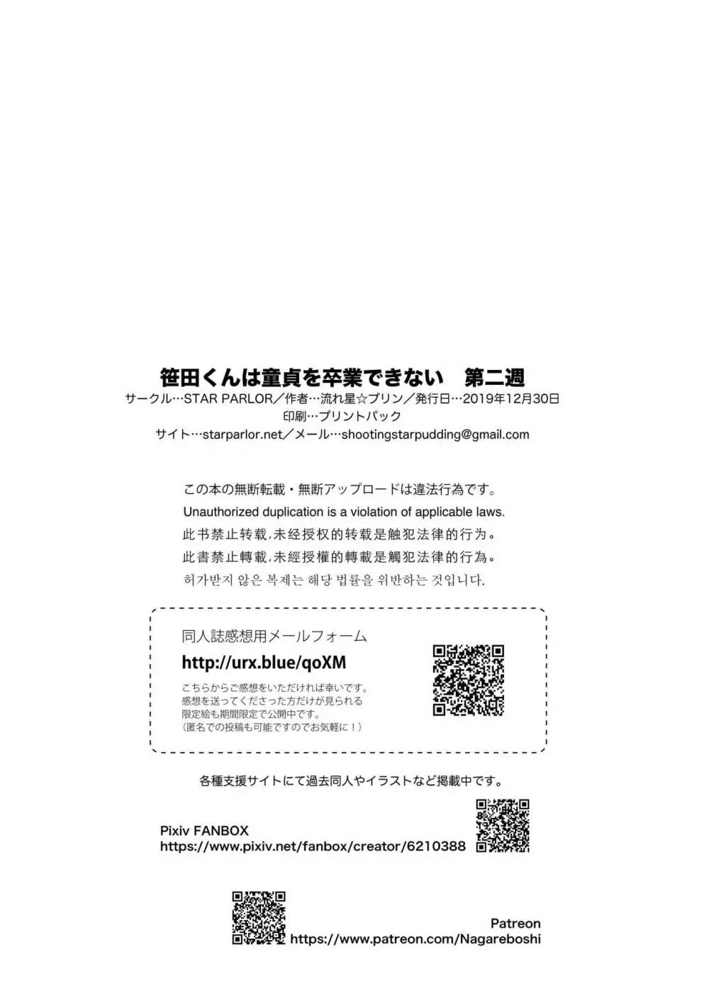 笹田くんは童貞を卒業できない 第二週 21ページ