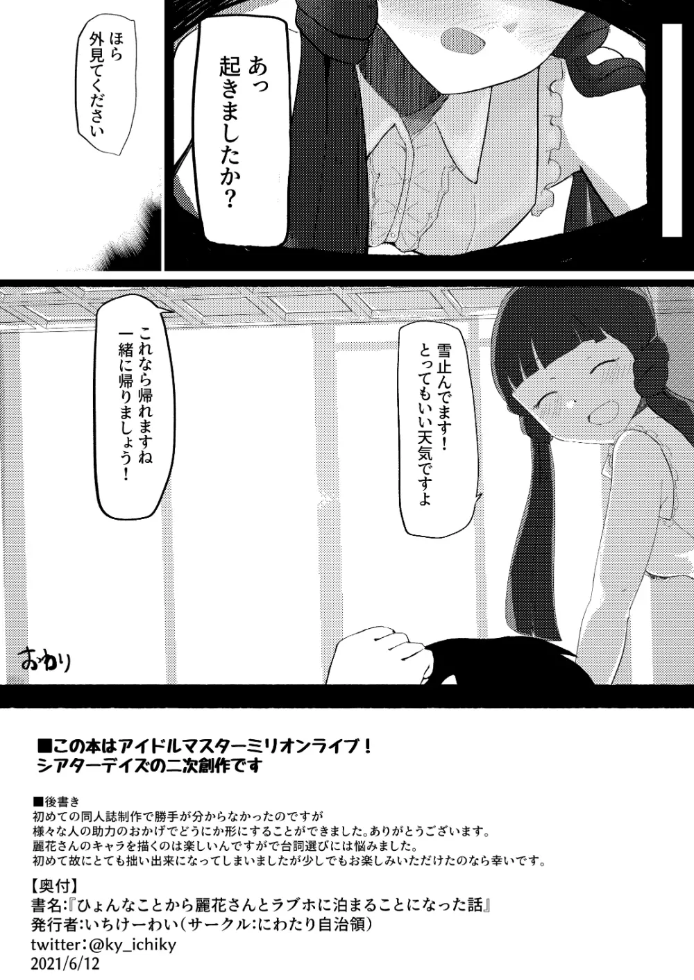 ひょんなことから麗花さんとラブホに泊まることになった話 19ページ