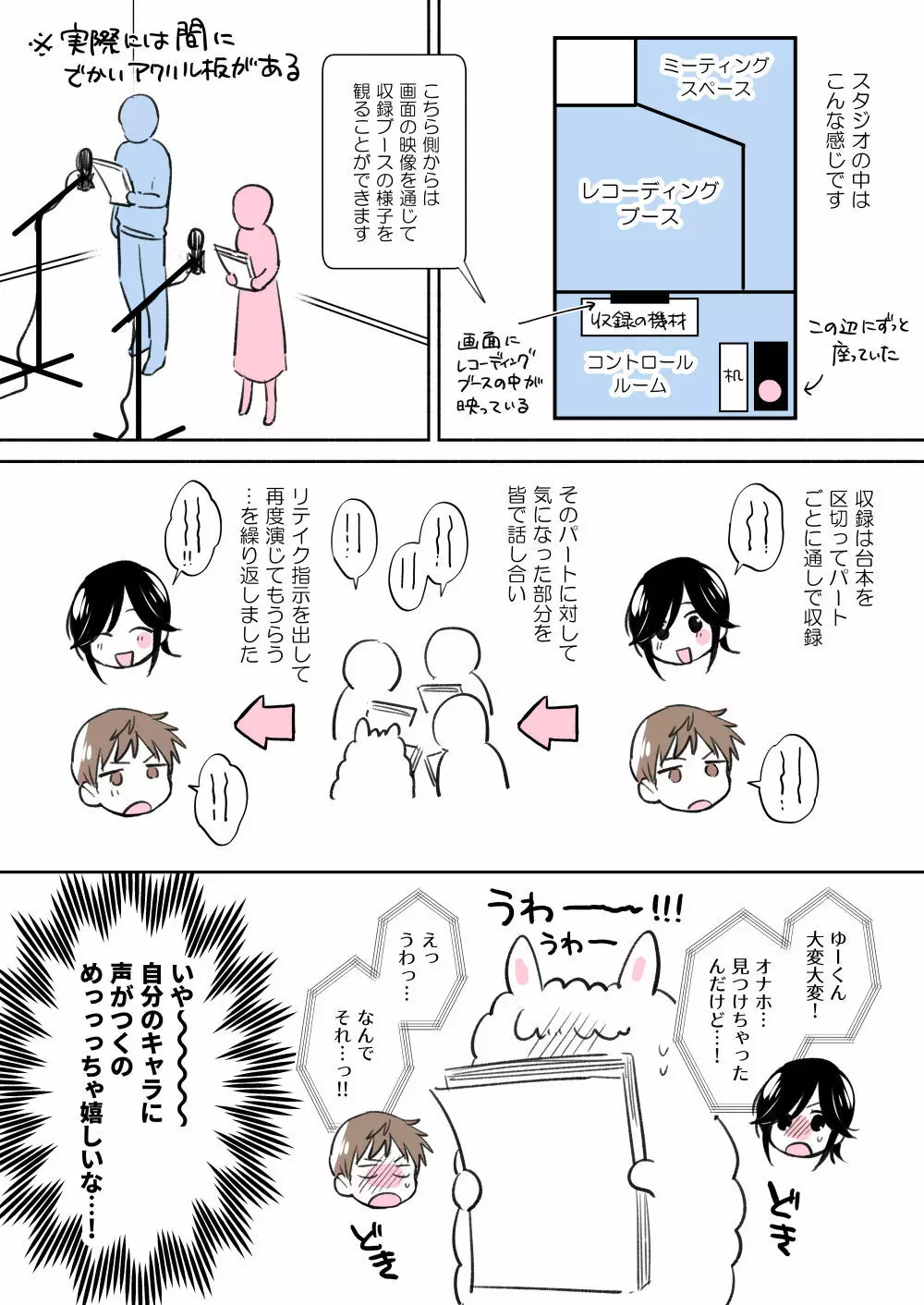 隙あらば彼氏の性癖を少しずつ歪めていこうとする女の子の漫画まとめ + 自分の同人誌の音声収録におじゃまさせていただいたレポ漫画 36ページ