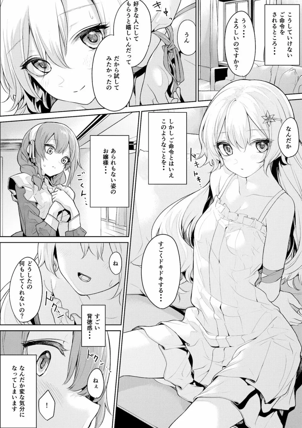 メイドさんに縛られたいお嬢様 3ページ