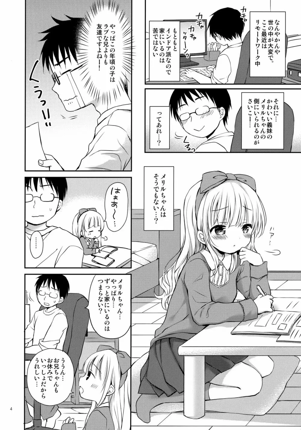 義妹ちゃんは甘えんぼ 3ページ