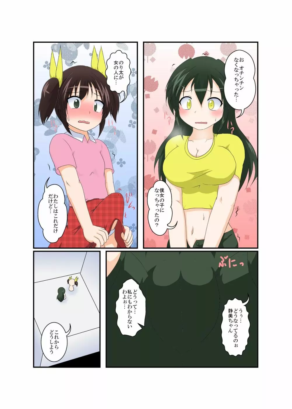 女の子がふたなりに 男の子が女になる話 12ページ