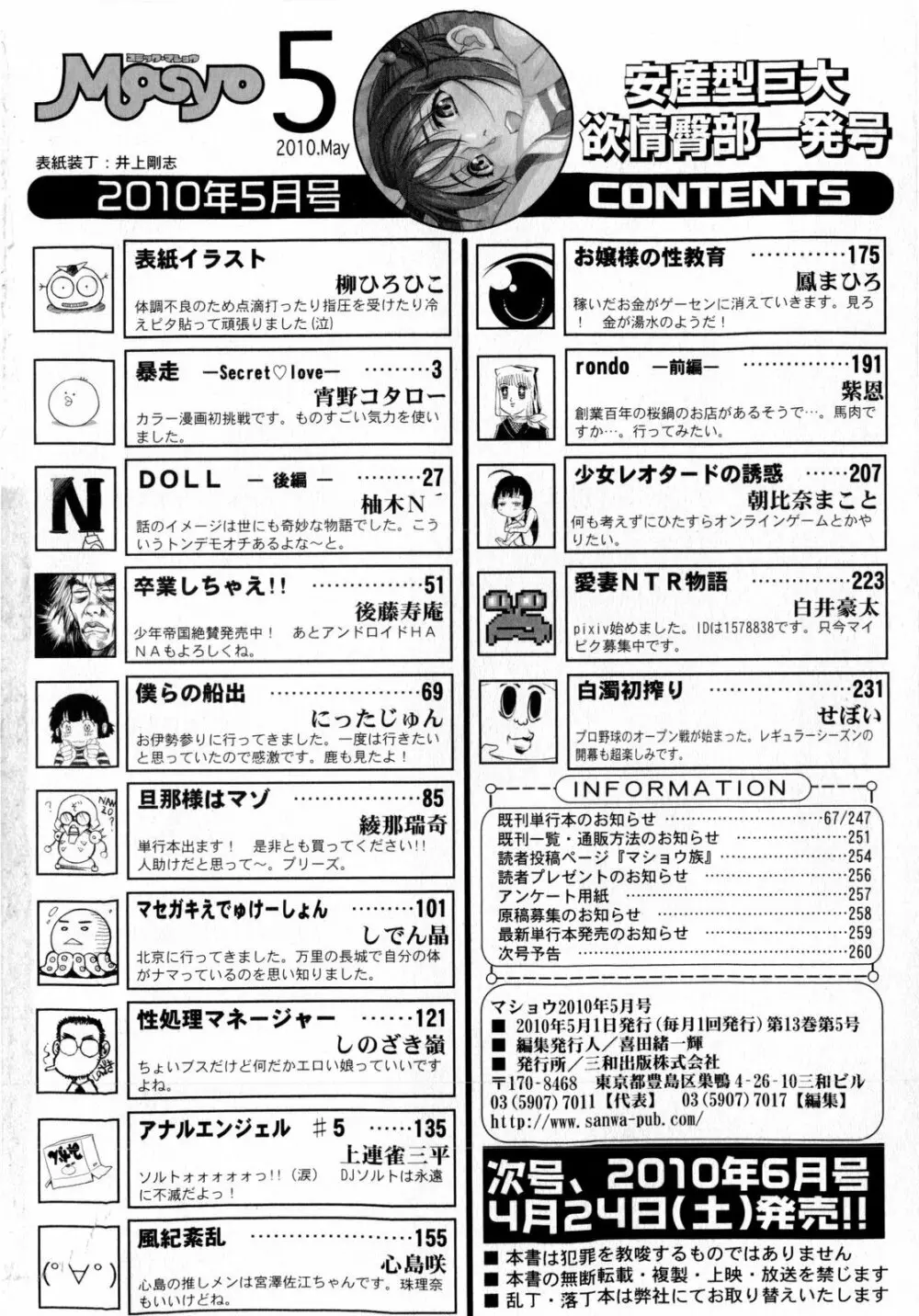 コミック・マショウ 2010年5月号 262ページ