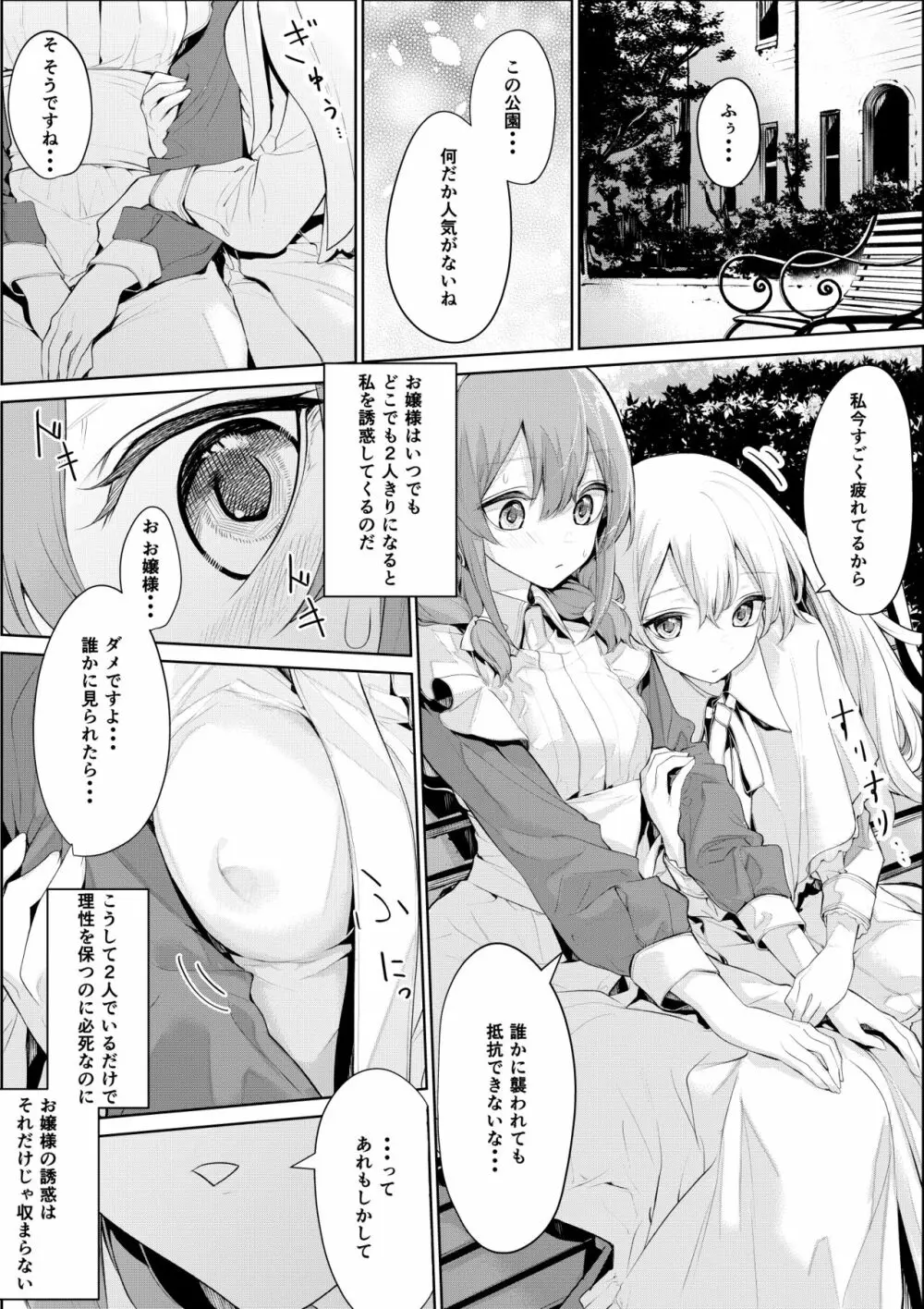 どこでもメイドさんを誘惑するお嬢様 2ページ