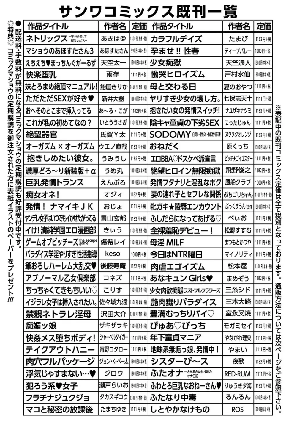 コミックマショウ 2022年10月号 218ページ