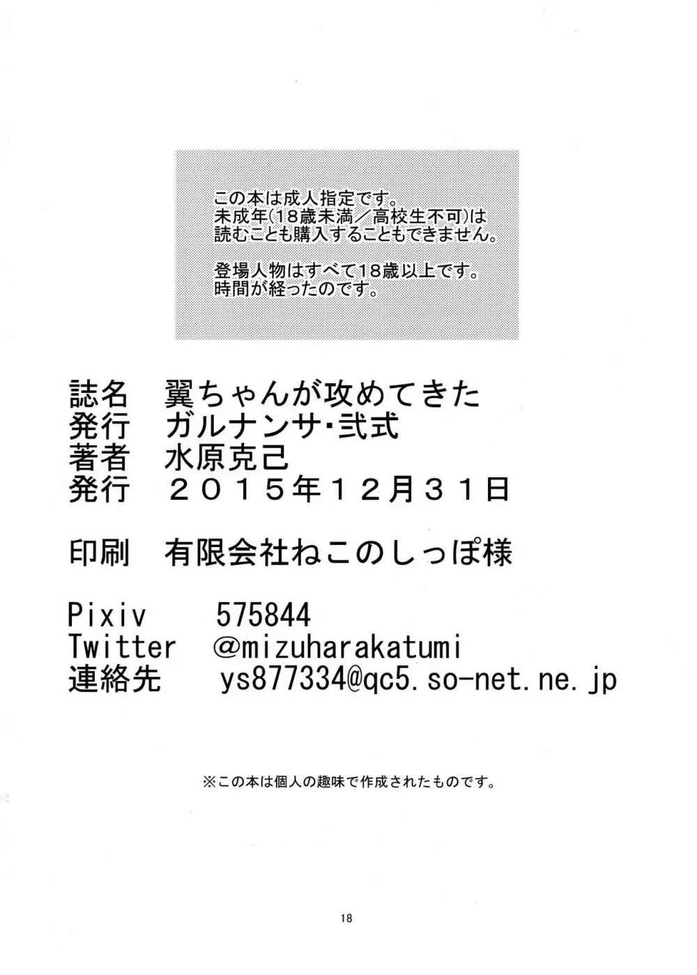 翼ちゃんが攻めてきた 17ページ