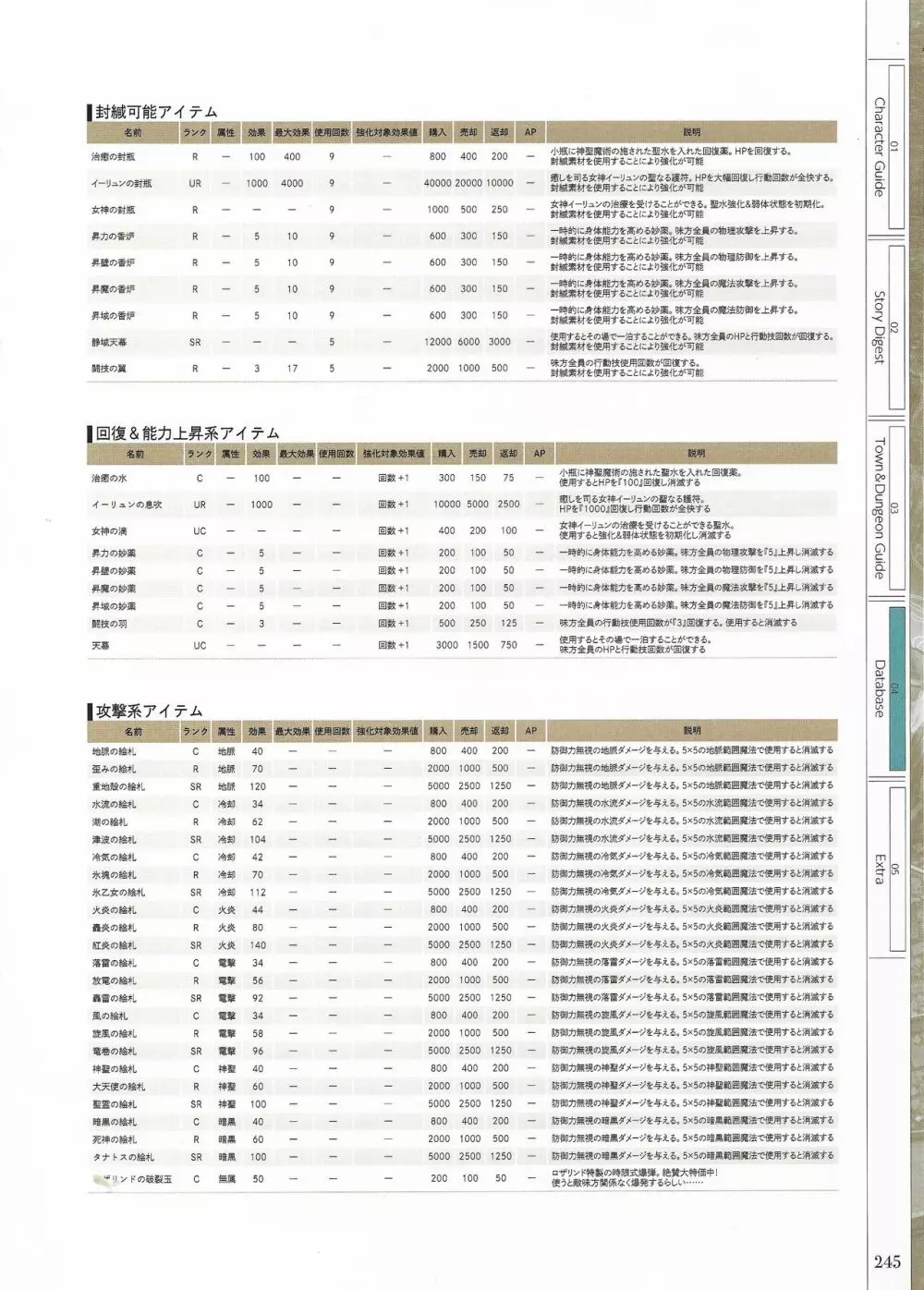 封緘のグラセスタ パーフェクトガイドブック 247ページ