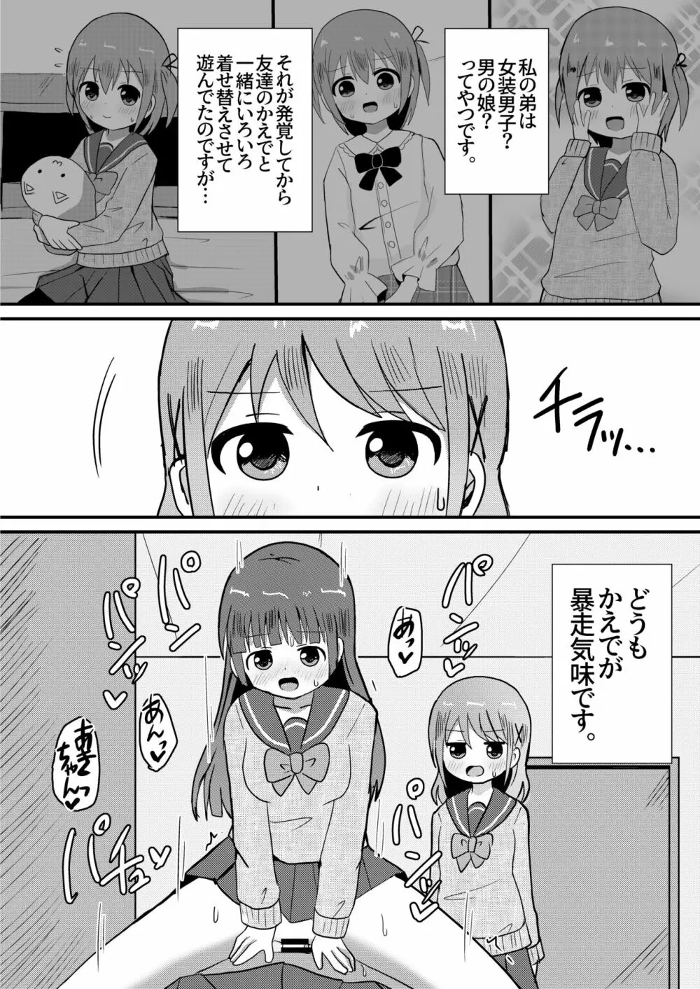 男の娘あき お姉ちゃんと一線越えちゃった! 3ページ