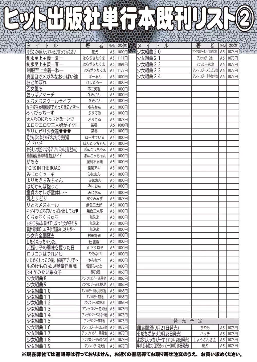 COMIC 阿吽 2022年10月号 512ページ