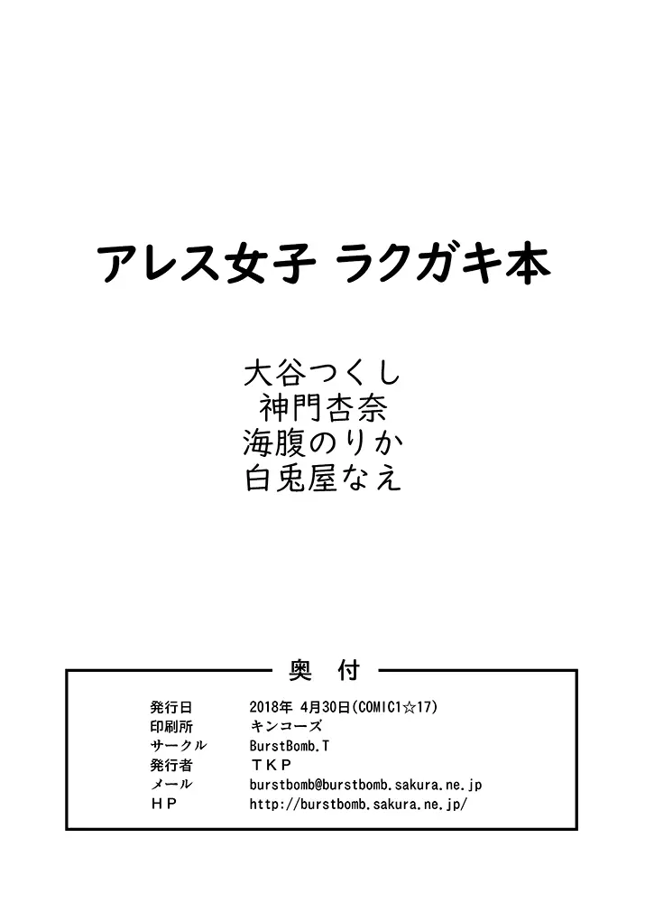 アレス女子ラクガキ本 8ページ