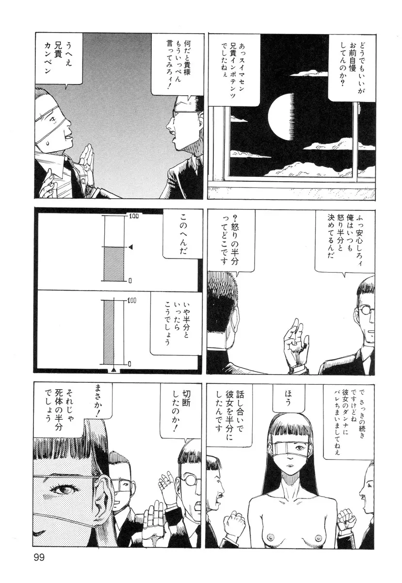 穴、文字、血液などが現れる漫画 101ページ