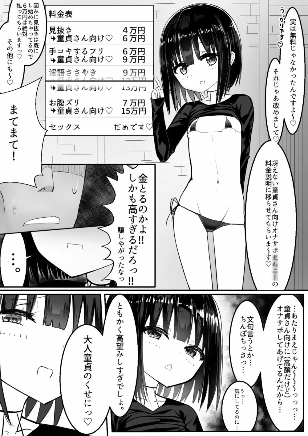 なまいきメス〇キVS射精禁止限界おじさん軍団 7ページ