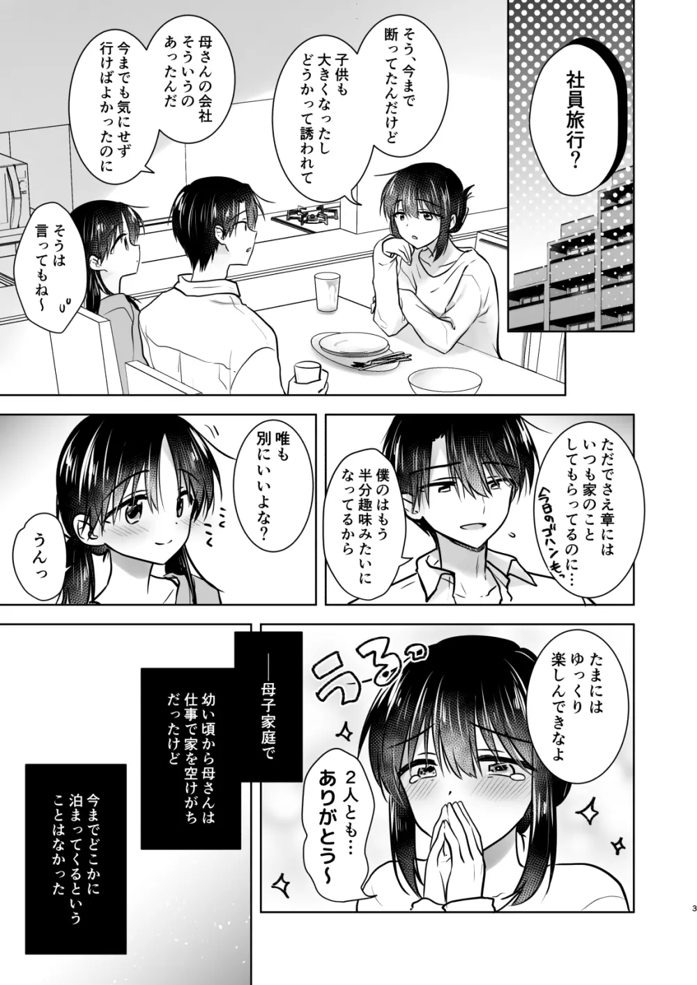 三日三晩、兄妹ふたりぐらし 6ページ