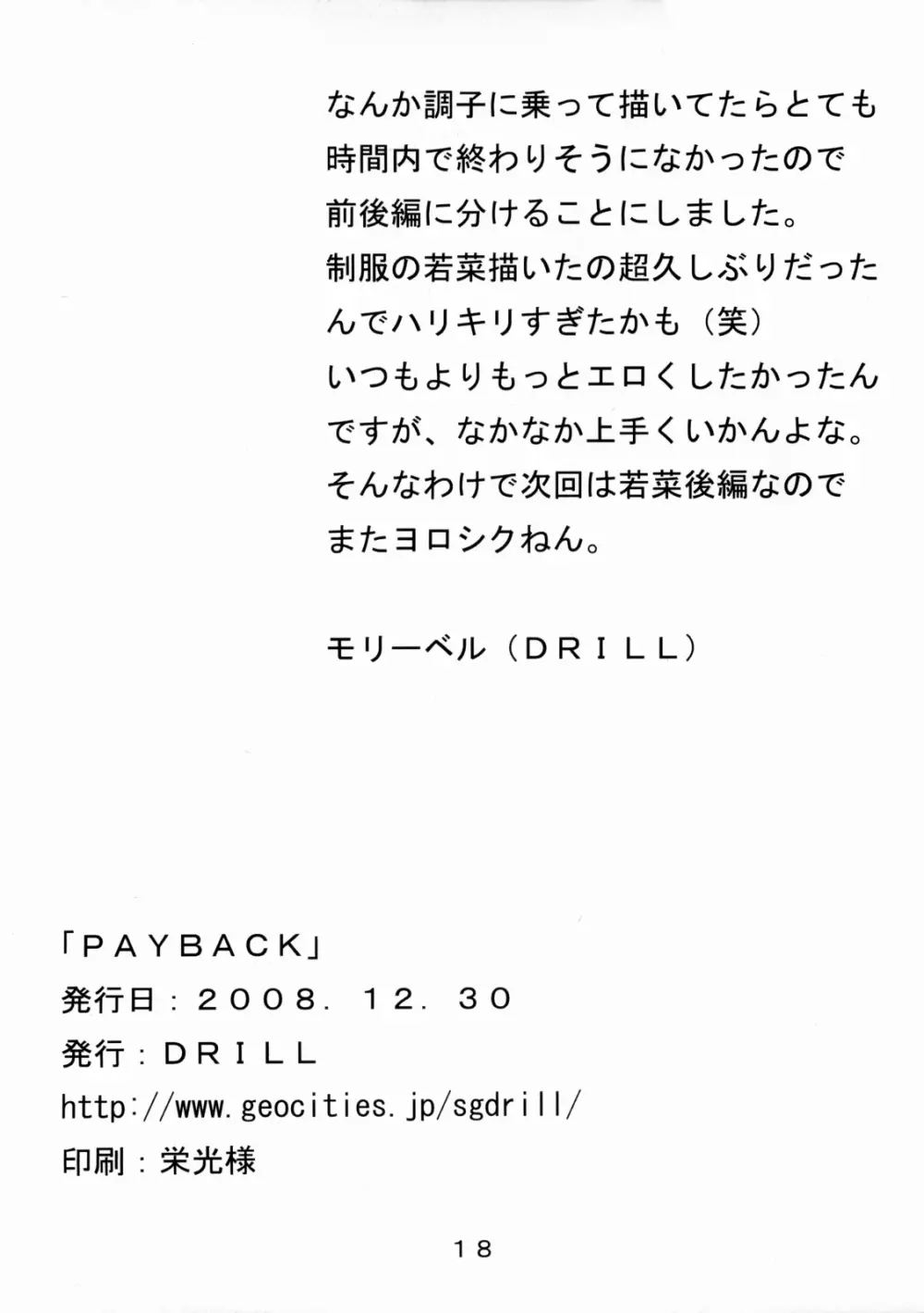 PAYBACK 17ページ