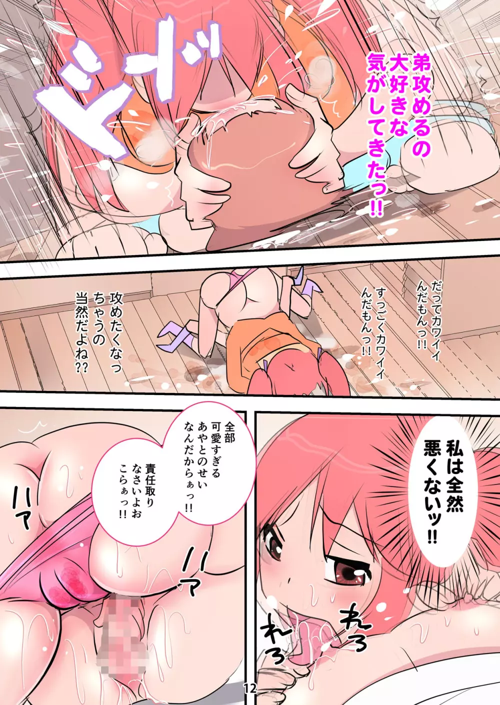 激しすぎるお姉ちゃんッ！ ～肉食お姉ちゃんに床ドンで食べられちゃう話～ 12ページ