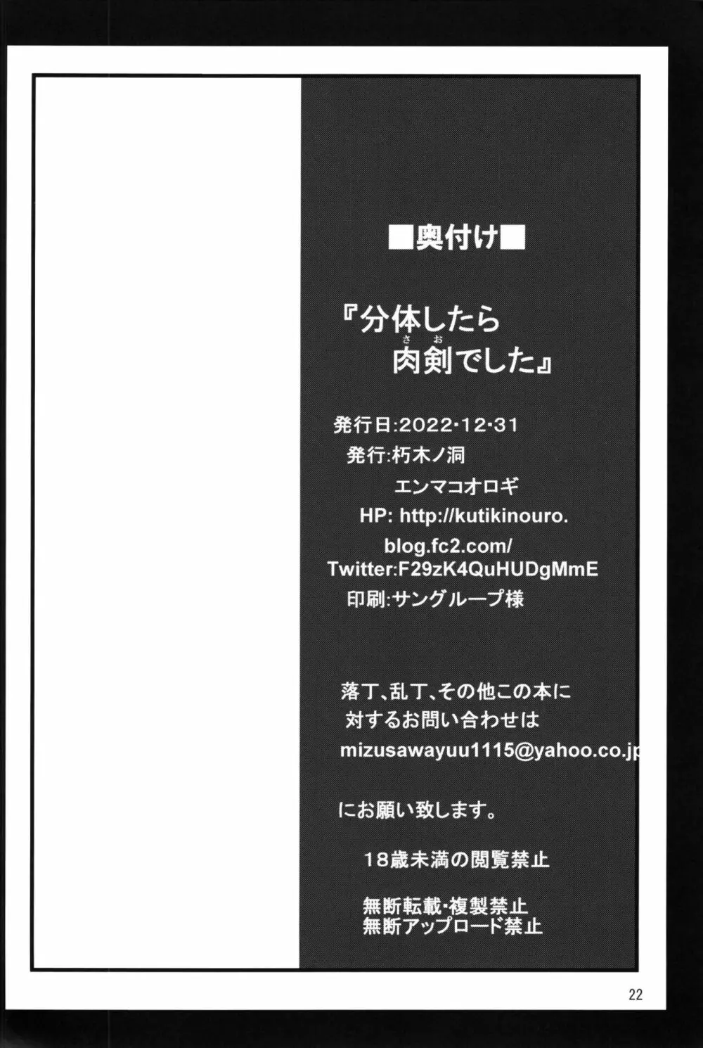 分体したら肉剣でした 22ページ