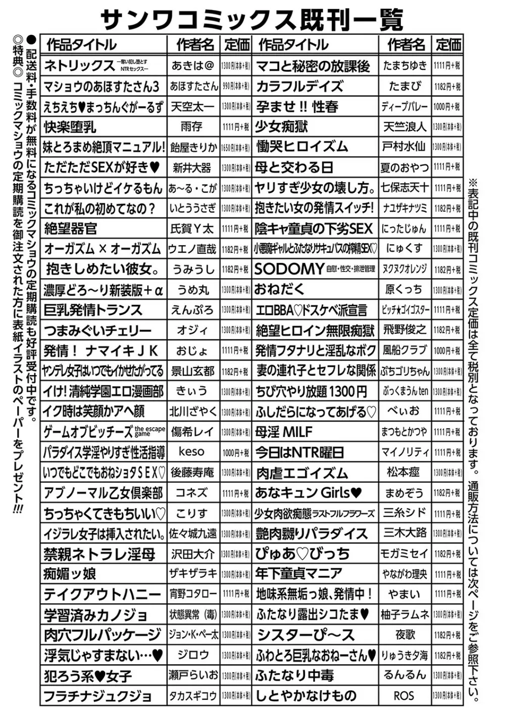 コミックマショウ 2023年3月号 246ページ