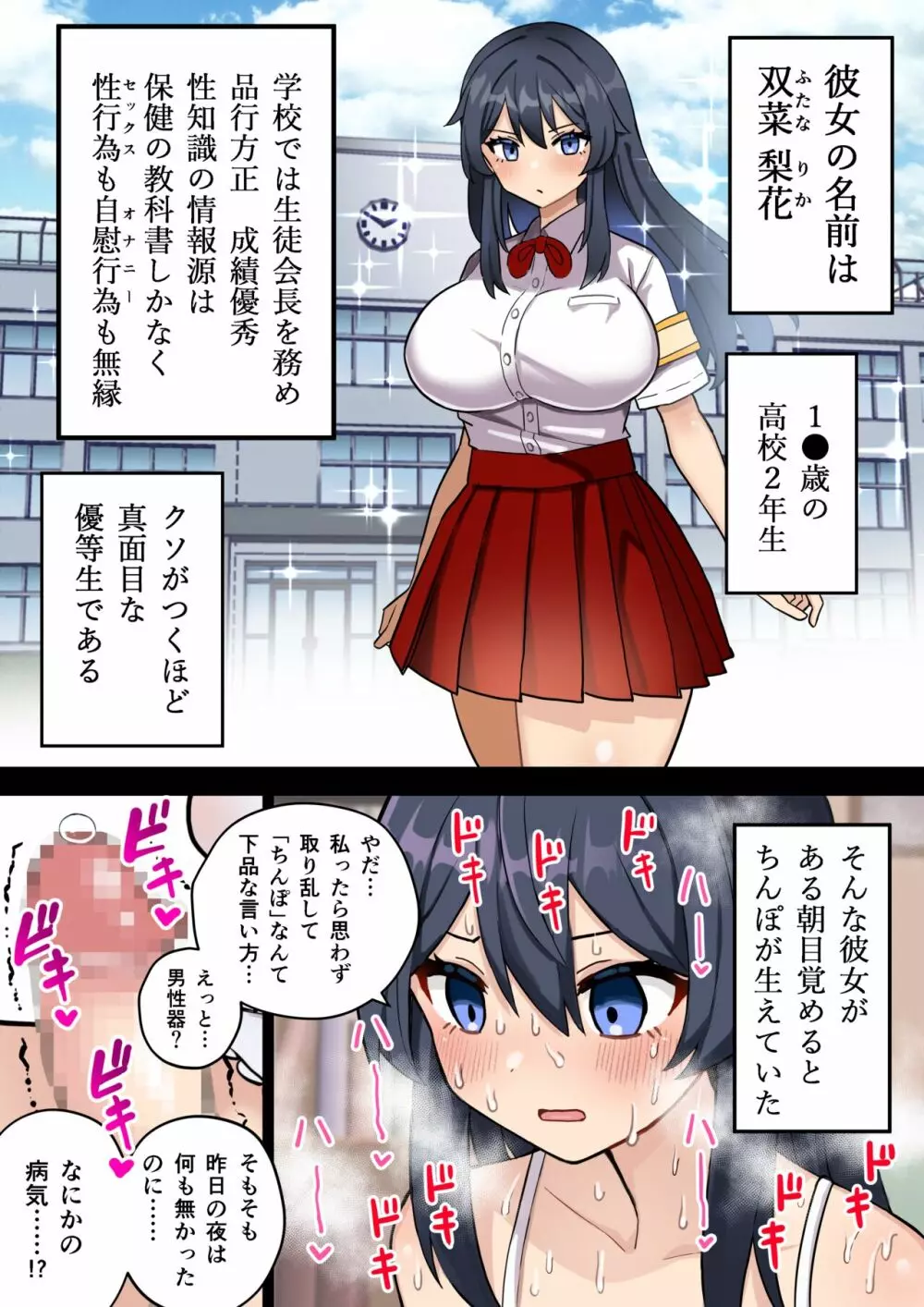 後天性ふたなりJKが性欲に負けてシコ猿になる話 #1 6ページ