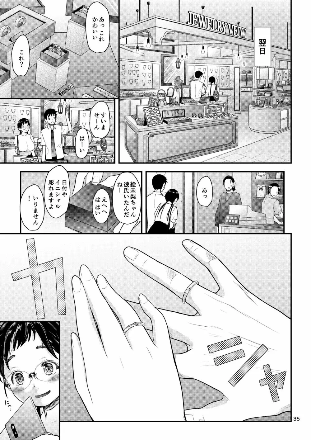 地味子と一日中セックス５ お茶屋のあの子と安全日 34ページ