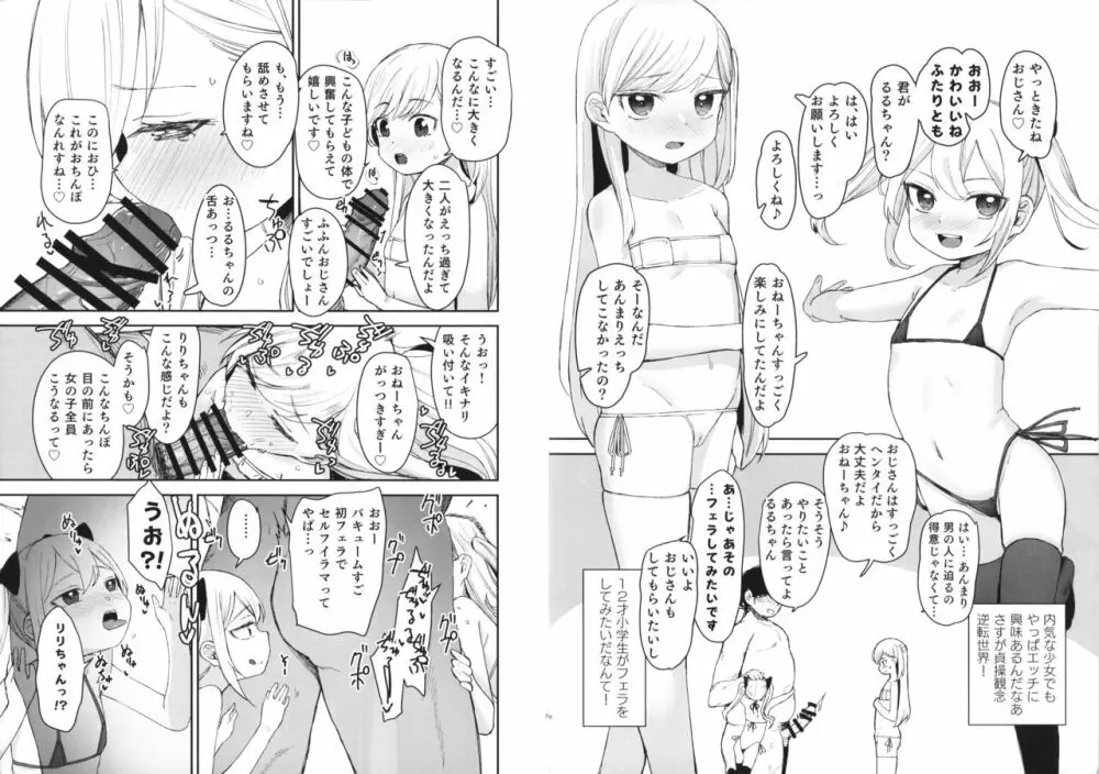 女の子の性欲が強すぎる貞操観念逆転した世界に迷い込んだロリコンのおじさんが女の子の夢を叶えてあげる話 4ページ