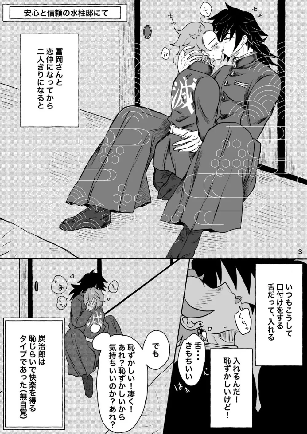 あふるひ -義勇さんが炭治郎の尻をほぐす話- 3ページ