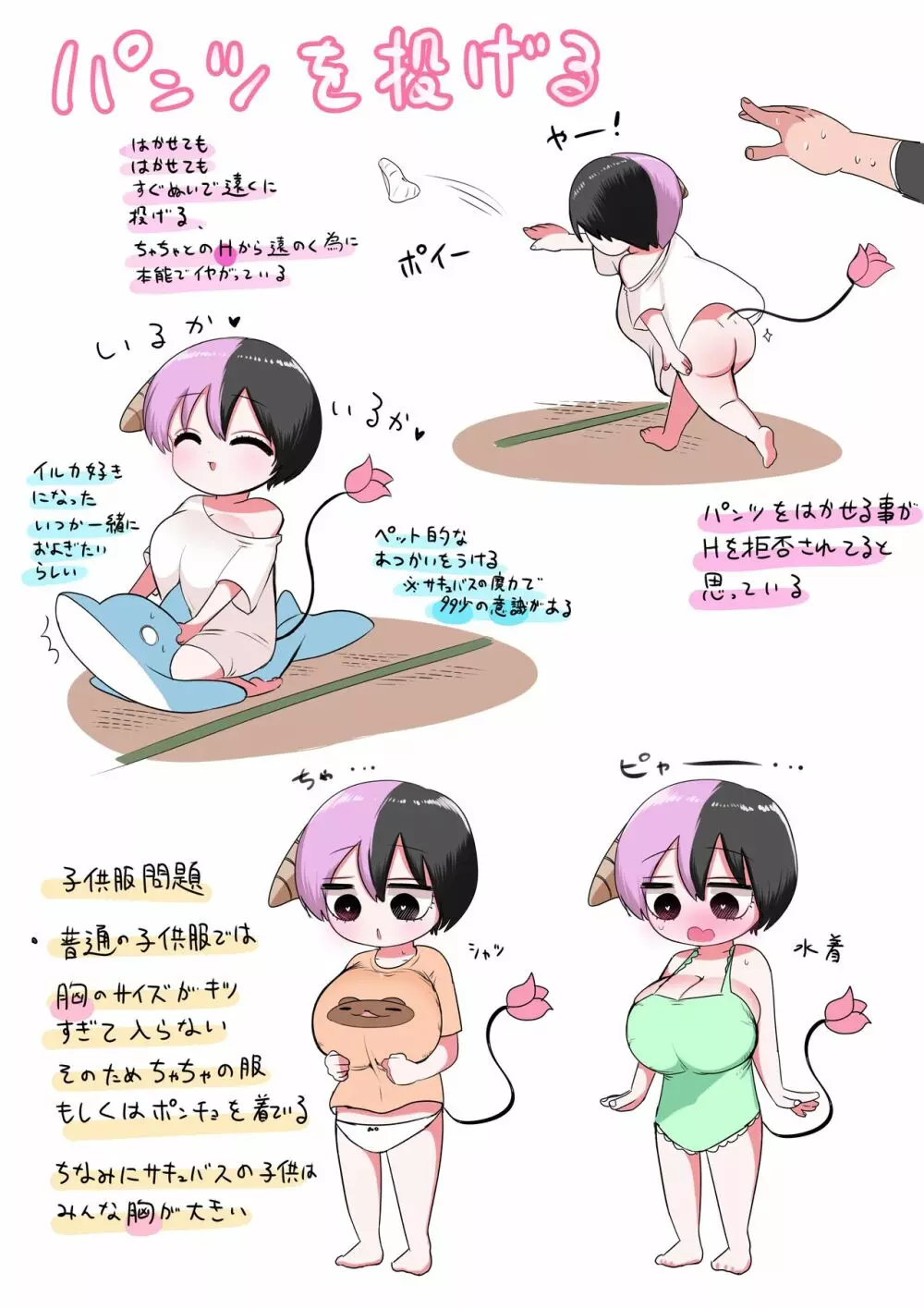 ハーフサキュバス観察日記 3ページ