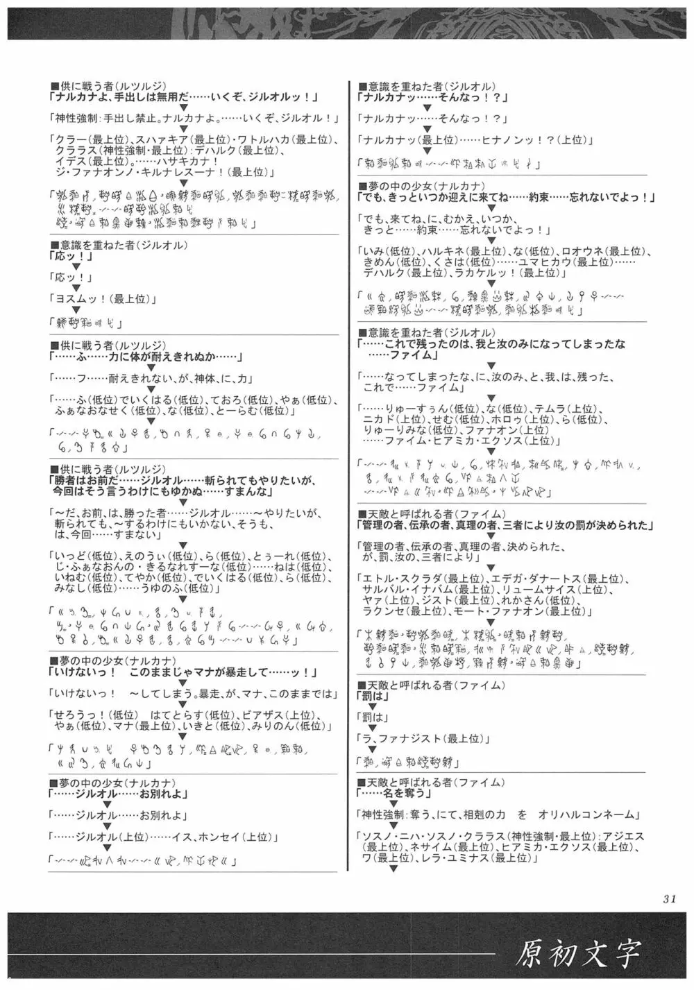 聖なるかな オフィシャル設定資料集 111ページ