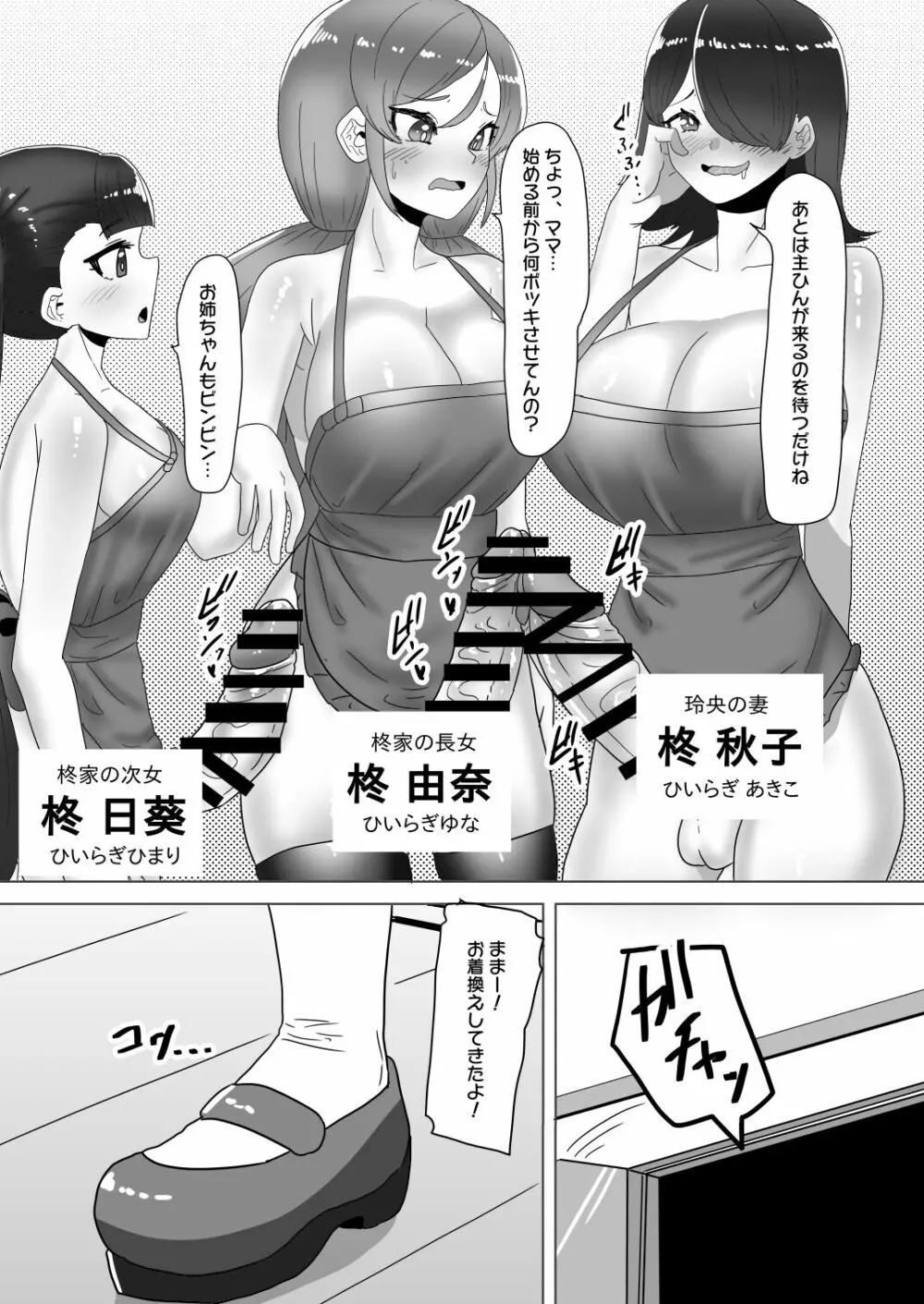 男の娘パパとフタナリ家族の大乱交パーティー!? 3ページ