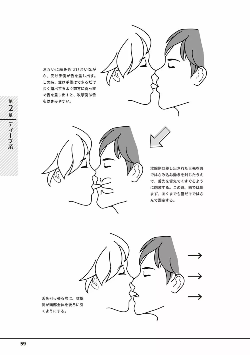 唇と舌の性感開発・キス完全マニュアル イラスト版……とろキス 61ページ